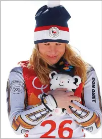  ?? Reuters ?? Ester Ledecka completed a flawless run to deliver one of the biggest upsets in Winter Olympics. —
