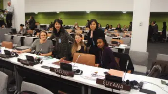  ??  ?? Members of the Women’s General Associatio­n of Macao (standing) attend the 55th Session of the UN Commission on the Status of Women in New York City in 2011