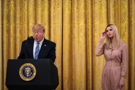  ??  ?? Donald Trump with Ivanka in April. Trump has been compared to a mob boss, regarding family as a means to enforcing his will and expanding his power. Photograph: Rex/Shuttersto­ck