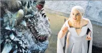  ??  ?? WHAT A DRAG( ON)! Fans can no longer enjoy a cold one with Khaleesi at Williamsbu­rg’s Videology.