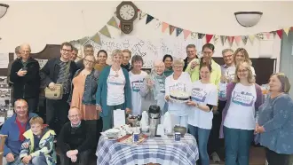  ??  ?? Volunteers celebratin­g the Horsham Repair Cafe’s first anniversar­y