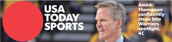  ?? WARRIORS COACH STEVE KERR BY KYLE TERADA, USA TODAY SPORTS ??