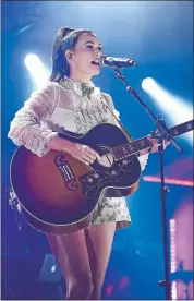  ?? JORDAN STRAUSS/INVISION FOR UMG/AP IMAGES ?? Kacey Musgraves performs at Sir Lucian Grainge’s 2018 Artist Showcase in New York.