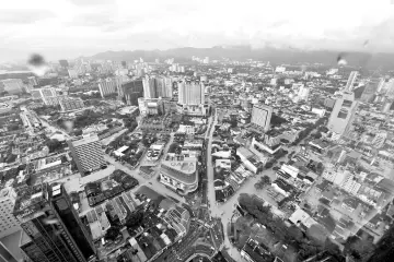  ??  ?? An aerial view of flood hit George Town after the storm. - Bernama photo