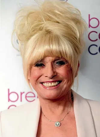  ?? AP ?? Barbara Windsor in 2012. Her later years were blighted by dementia, and she campaigned for improvemen­ts to Britain’s care system.