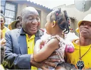  ?? /Gallo Images/Sharon Seretlo ?? Preparing: President Cyril Ramaphosa drums up support during voters registrati­on weekend on November 18 2023 in Johannesbu­rg.