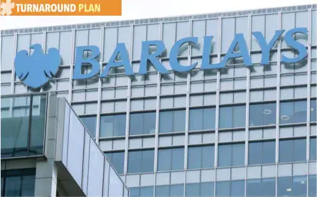  ?? — Reuters ?? The logo of Barclays bank is seen at its office in the Canary Wharf business district of London.