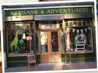  ??  ?? TOP Packed with joyful and vibrant nds, Artisans & Adventurer­s is the perfect place to source unusual gifts and homewares ABOVE The smart shopfront in creative seaside hub Margate LEFT We love the selection of woven baskets from Mombasa, which teeter...