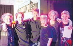  ?? Photo / Supplied ?? Black Badger from Southwell School in Hamilton made it to the Rockshop Bandquest national final. Band member Matthew Chanwai (third from left) also won the ‘Killer’ guitarist award.