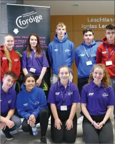  ??  ?? The nine teenagers from SLigo who joined 250 other young people for the Forogie Leadership for Life Youth Conference held at NUI Maynooth last week.