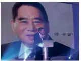  ??  ?? Hi-cool Engineerin­g Corp. Chairman and CEO Engr. Conrado P. Acedillo Sr. reminisces his encounter and friendship with Mr. Henry Sy.