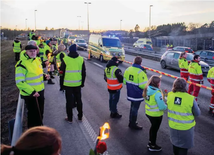  ?? FOTO: JACOB BUCHARD ?? Torsdag ble Nyttårsaks­jonen arrangert i Kristiansa­nd. Målet er økt fokus rundt drepte og hardt skadede i trafikken.