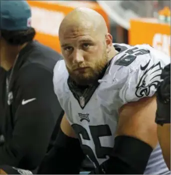  ?? THE ASSOCIATED PRESS FILE ?? Despite past problems with performanc­e-enhancing drug suspension­s, Eagles tackle Lane Johnson can be a pretty stand-up guy. But he knows it’s time for him and his fellow offensive line guys to get serious about stepping up their games.