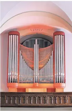  ?? FOTO:SF ?? „Variatione­n“ist das Jahresthem­a für die Klais-Orgel in St. Dionysius. Die Programmhe­fte liegen in der Kirche aus.