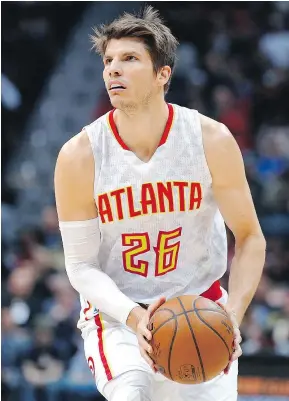  ??  ?? The Cavaliers have acquired Kyle Korver, one of the NBA’s best 3-point shooters, from Atlanta. The Hawks received Mike Dunleavy, Mo Williams, cash and a protected future first-round draft pick. — AP FILES