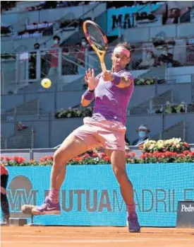  ?? Foto: Efe ?? Nadal, durante su partido frente a Popyrin.