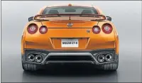  ??  ?? SOUNDS BETTER: The GT-R also features a new titanium exhaust system that has been tuned for improved performanc­e and a more appealing mechanical sound