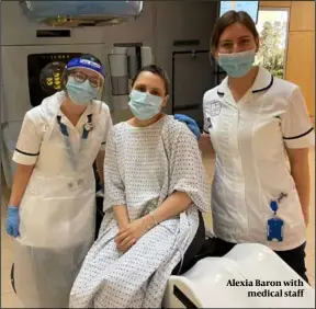  ?? ?? Alexia Baron with medical staff