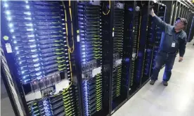  ?? Photograph: Andy Tullis/AP ?? File photo of computer servers at a Facebook datacentre in Oregon in 2015.