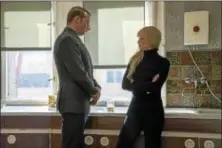  ?? 20TH CENTURY FOX ?? Matthias Schoenaert­s and Jennifer Lawrence share a scene in “Red Sparrow” as uncle and niece — and handler and operative.