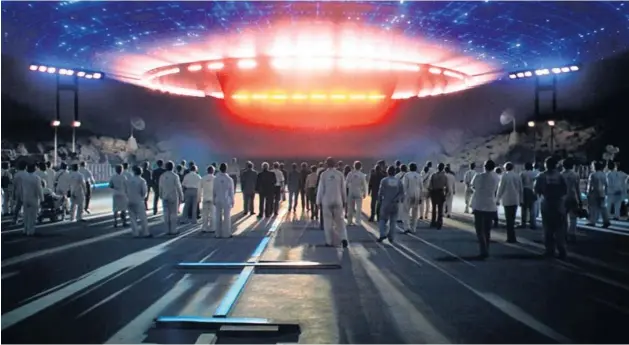  ??  ?? Unexplaine­d: the alien landing in sci-fi film classic Close Encounters of the Third Kind