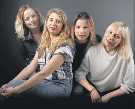  ?? Francine Orr Los Angeles Times ?? MELINA POWELL, from left, Lottie Moore, Kathy Suarez and Andreea Magdalina and others are coming together to build a network of support to mentor and advocate for women in the music industry and foster the sorts of connection­s that most benefit men.