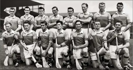  ??  ?? The All-Ireland winningWex­ford Senior hurling team of 1960. Back (from left): Padge Kehoe, TomNeville, John Nolan, Nick O’Donnell (capt.), Tim Flood, Billy Rackard, NedWheeler, Jim Morrissey. Front (from left): Jim English, John Mitchell, Pat Nolan, Jimmy O’Brien, Jack Harding, Oliver McGrath, Seamus Quaid.