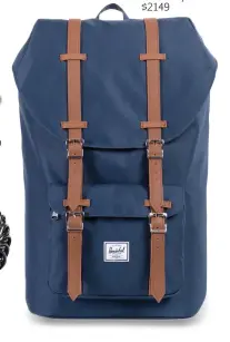  ??  ?? Mochila Herschel Little America Navy $2149