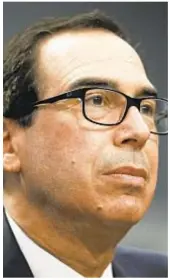  ??  ?? Treasury Secretary Steve Mnuchin (above) rejected call by House Ways and Means Committee Chairman Richard Neal (above r.) to turn over President Trump’s tax returns by a midnight Wednesday deadline.