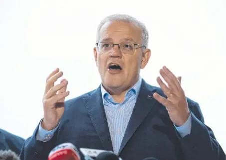  ?? ?? Prime Minister Scott Morrison says he will be more empathetic if re-elected. Picture: Jason Edward