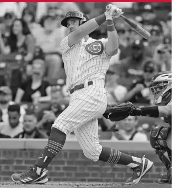  ?? AP (LEFT), GETTY IMAGES ?? Frank Schwindel (left) has put up a 1.7 fWAR that prorates to a star-level 5-plus for a full season. Patrick Wisdom has hit 25 home runs, one shy of Kris Byrant’s Cubs rookie record. Both are older rookies.