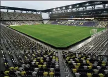  ?? (AP/Mark Humphrey) ?? GEODIS Park, the new home of Nashville SC, is scheduled to open May 1 when the third-year Major League Soccer franchise faces the Philadelph­ia Union. The venue, which will seat 30,000, is the largest soccer-specific stadium in the United States.