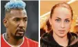  ?? Fotos: dpa ?? Fußball‰Star Jérôme Boateng und seine Ex‰Freundin Kasia Lenhardt.