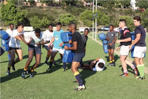  ?? Photo: Stephen Penney ?? The Graeme College First rugby team during a training session this week, as they prepare for their match against Selborne at the Graeme Rugby Day this weekend.