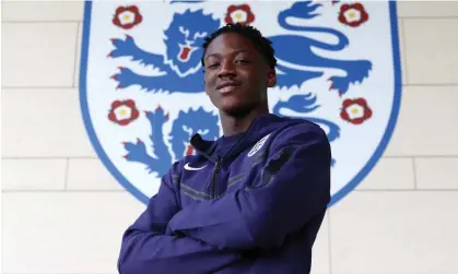  ?? ?? Kobbie Mainoo pictured at St George's Park on Tuesday. Photograph: Eddie Keogh/The FA/Getty Images