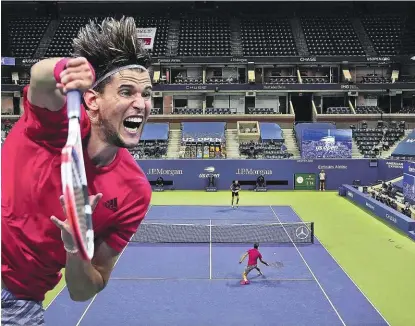  ??  ?? Bravo! Dominic Thiem besiegte den Russen Daniil Medwedew im Semifinale in drei Sätzen.