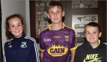  ??  ?? Abbie, James and Rory Nolan from Ramsgrange enjoying the Club Wexford lunch.