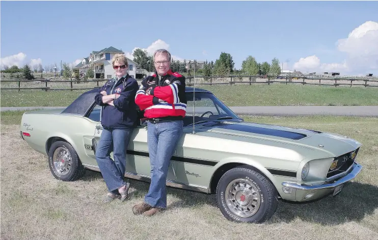  ?? — CINDY AND GARY CHOMIAK ?? Cindy and Gary Chomiak answered the Car Stories’ casting call last year to tell the story of their pristine 1968 Ford Mustang California Special.