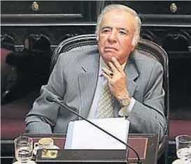  ?? (DYN) ?? Carlos Menem. La Cámara Electoral lo inhabilitó como candidato.