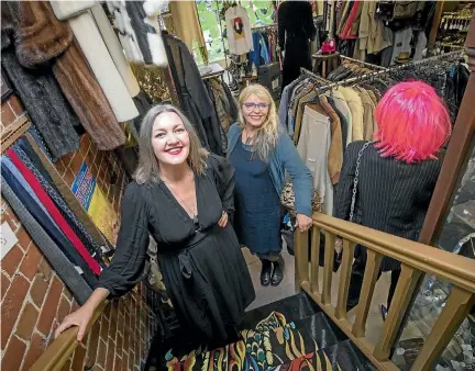  ??  ?? Creative Director of iD Fashion Week Margo Barton (right) with Bernadette Casey, Creative Director of The Formary and a new board member for iD fashion week, pictured in Hunters and Collectors vintage store, Wellington.