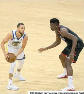  ??  ?? REI. Stephen Curry esteve em destaque rumo à final