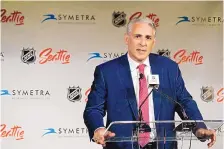  ?? ASSOCIATED PRESS FILE ?? Seattle Kraken general manager Ron Francis has been keeping close tabs on the comings and goings of players as the season progresses, with the expansion draft set for July.