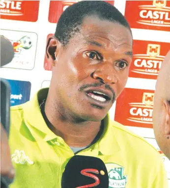  ??  ?? IN FULL CONTROL . . . Norman Mapeza has ensured his absence is not completely felt at FC Platinum by designing a training programme which his assistants are following