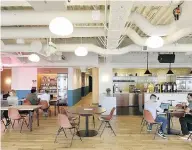  ?? MICHAEL SHORT / BLOOMBERG ?? Staff at co-working giant WeWork will no longer be able to expense meals including meat, and the company won’t offer meat options at WeWork events.