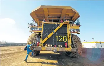  ?? SUPPLIED PHOTO ?? A mining truck in Fort McMurray. Fears of oversupply have been replaced by demand-related pricing woes as the top concern among miners.