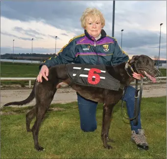  ??  ?? Caroline Fielding with Marlfield Trent, winner of the first race on Thursday.