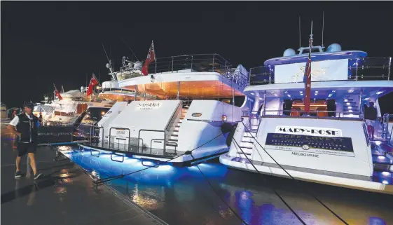  ?? Picture: FLETCHER PHOTOGRAPH­Y ?? Australia's first Superyacht Rendezvous attracted an impressive line up of $150 million worth of superyacht­s to Gold Coast City Marina.