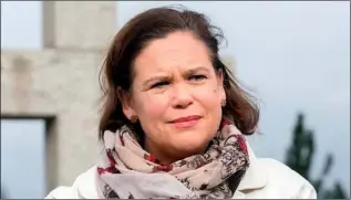  ??  ?? Mary Lou McDonald’s Sinn Fein party has been boosted by children’s hospital controvers­y.