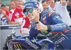  ??  ?? EN LA POLE. Maverick Viñales, el más rápido ayer en Misano.