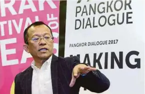  ?? PIC BY MUHAIZAN YAHYA ?? Institut Darul Ridzuan chief executive officer Dr Mazalan Kamis says about 1,200 local and foreign participan­ts will be at the Pangkor Dialogue.